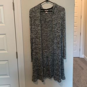 Grey cardigan with slits